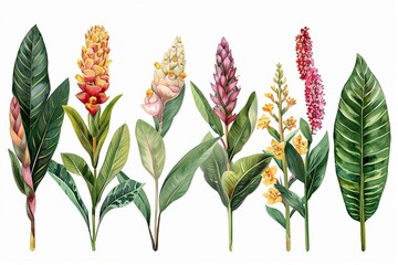 Endangered plants, botanical illustration for educational purposes, detailed conservation status and habitat, informative and urgent , illustration