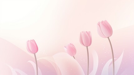 Single Rose Silhouette - Elegant Pastel
