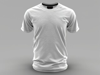 A white shirt is displayed on a gray background - 776075878