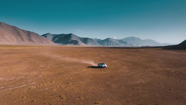 Car desert driving.