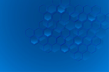 Abstract blue hexagon pattern background for medicine