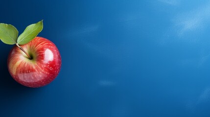 Apples on a turquoise blue background