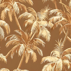 seamless background with palm trees plant ai generative 