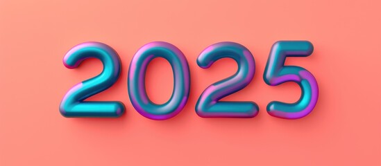 Sleek and Stylish "2025" Lettering for the Future