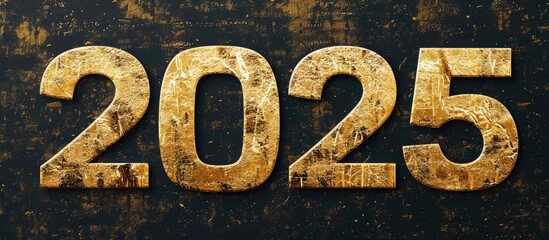 Trendy "2025" Text Design for the New Year