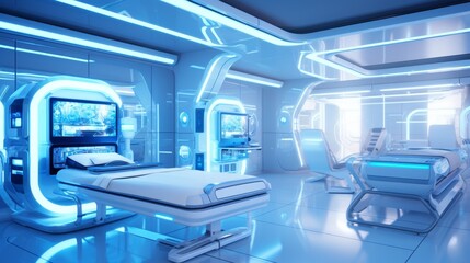 Futuristic Hospital Room