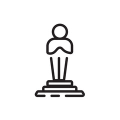 Artist Award Oscar Line Icon