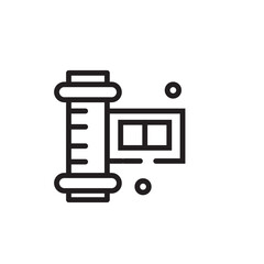 Camera Film Roll Line Icon