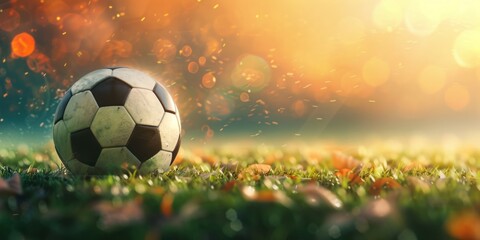Fototapeta premium Lively Soccer Pitch Plain or Soccer-Themed Background