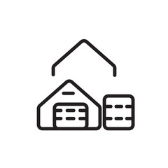 Complex Production Storage Line Icon