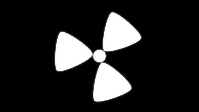 Radiation symbol. Radiation warning sign, The radiation icon. Vector illustration