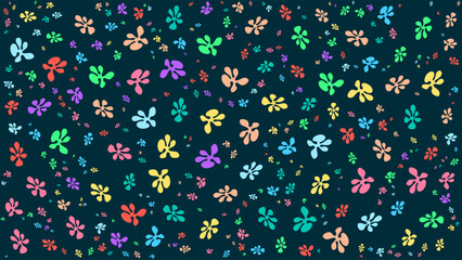 SEAMLESS HAND DRAWN DOODLE BLOB SHAPES PATTERN TEXTURE COLORFUL TEMPLATE ABSTRACT BACKGROUND TRENDY DESIGN VECTOR