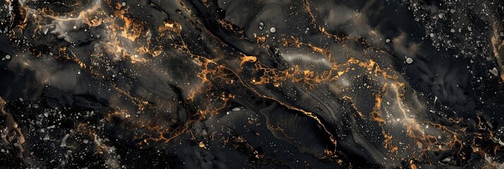 Luxurious abstract design of flowing gold veins on a dark marble background, representing opulence and grandeur