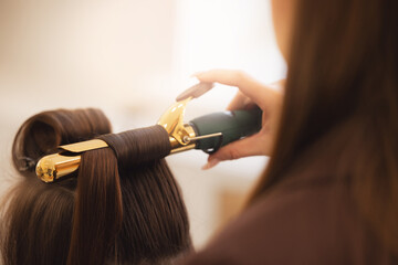 Hair iron straightening beauty care salon spa