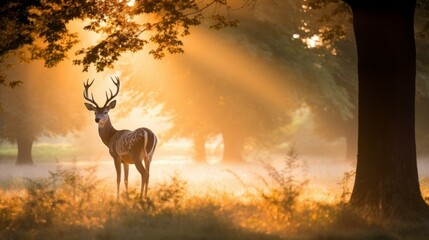 Obraz na płótnie Canvas Majestic deer in the forest