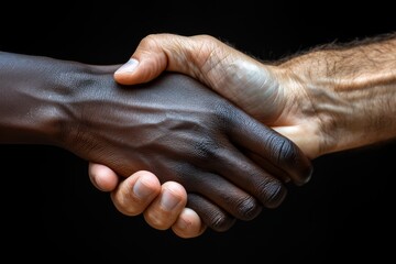 Fototapeta premium Diverse Hands Shaking in Solidarity and Unity