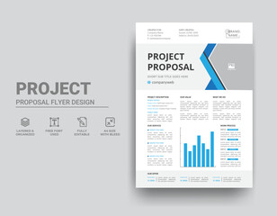 Project Proposal Template design - obrazy, fototapety, plakaty