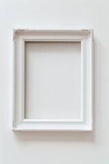 Minimalist White Picture Frame on Wall