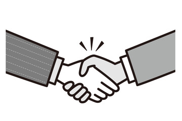 握手をする手のイラスト　ビジネスシーン