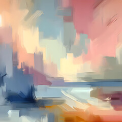 Oil Painting of silhouette of a person on the background, showing the determination