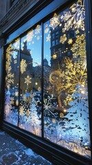 Festive holiday window displays, imagination sparked, magic mirrored