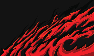 Car wrap abstract decal design template. Burning fire abstract background. Jersey fabric abstract livery