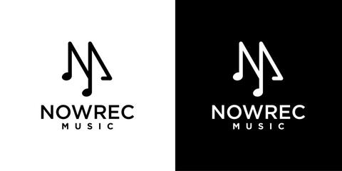 NA Letter Logo Design. The Concept of a Modern Music Logo