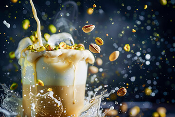 Coffee and Pistachios Collision in Milky Explosion