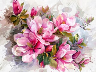 Floral natural art , beautiful vintage botanical flowers. trend art botanical design, vintage colors. Generative AI - 776095209