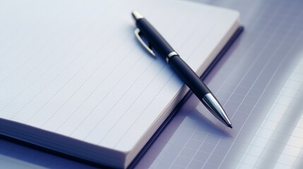 Pen on Squared Notebook - Simple Writing Tools