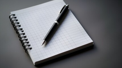 Pen on Squared Notebook - Simple Writing Tools
