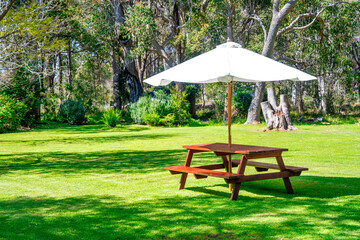 A beautiful park with benches in Western Australia