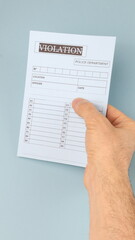 Fine in prohibited area violation police department.