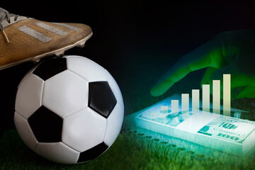 Naklejka premium Sport Business Management , Football Club Financial Rule , Soccer Betting 