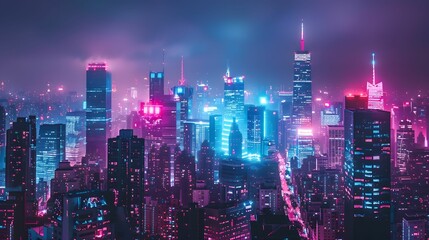 Obraz premium Neon Metropolis