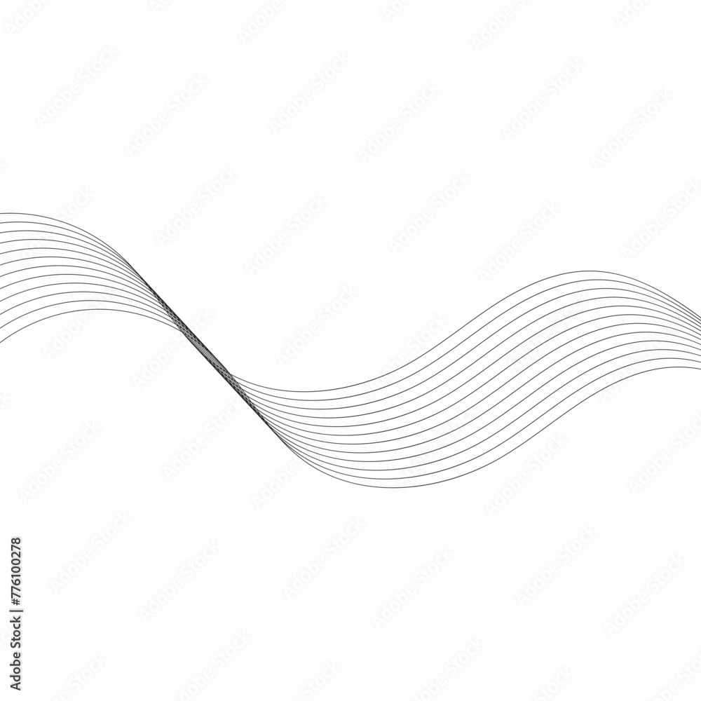 Poster curved wavy lines tech futuristic motion background. abstract wave element for design. wave with lin
