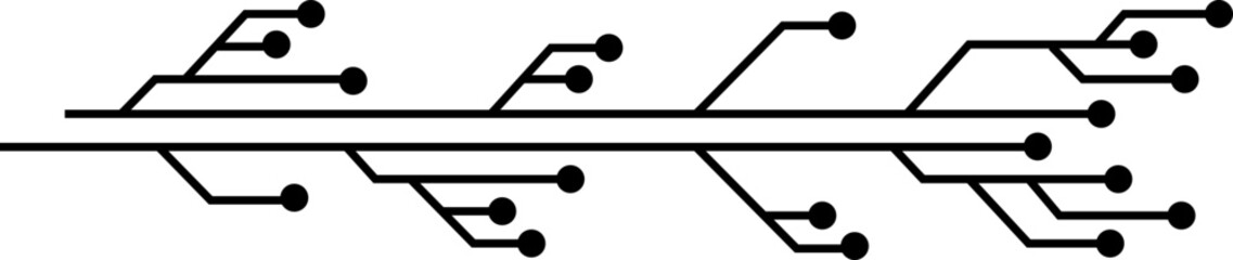 Circuit board or electronic motherboard. lines and dots connect. Vector technology data. Electrical board. digital tech. CPU, PCB printed circuit. Chip process. Input or output Outline Cyber crime.