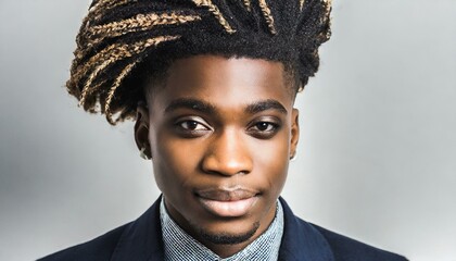 Portrait picture of a young man with professional make up