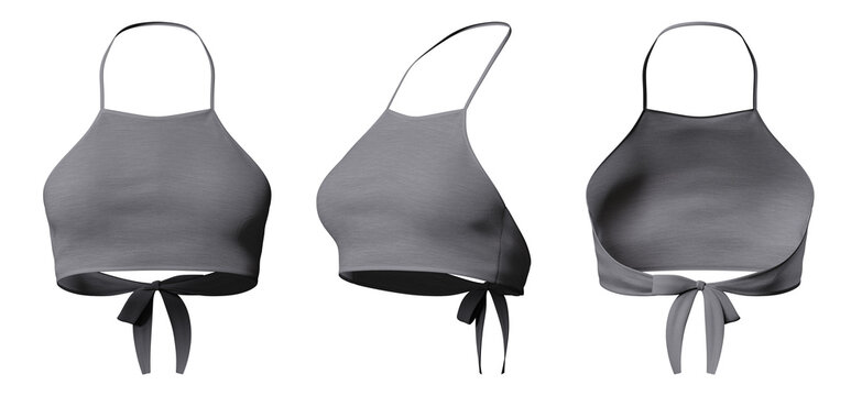 grey bow halter isolated