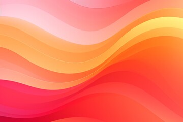 Pink to Orange to Yellow to Red abstract fluid gradient design, curved wave in motion background for banner, wallpaper, poster, template, flier and cover - obrazy, fototapety, plakaty