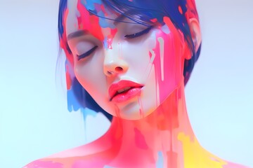 Colorful Oil Paint Illusion: A 3D Animation Masterpiece