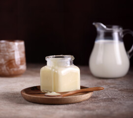 homemade condensed milk sweet topping for desserts and pancakes