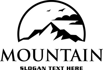 mountain idea vector logo design