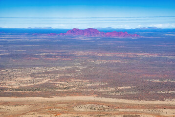 Amazing aerial view of Australian Outback, view from the airplane