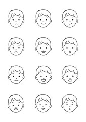 男の子の顔_シンプルイラスト アトリエマユコ