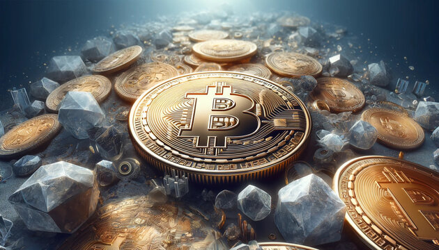 Designs depict detailed and visually appealing pieces of Bitcoin, symbolizing cryptocurrency
