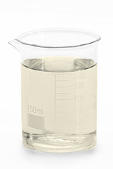 Liquid pesticide Diethyltoluamide DEET 99% TC for mosquito repellent, in reagent bottle. Chemical used for poison, repellents and pesticides