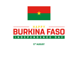 Typography of Independence Day, National Day of Ecuador, Vector and editable file for Independence Day, Flag colors typography, Independence Day of Burkina Faso, I love Burkina Faso, Burkina Faso