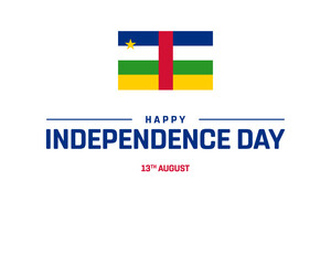 Typography of Independence Day, National Day of Ecuador, Vector and editable file for Independence Day, Typographic Design, Independence Day Central African Republic, I love Central African Republic