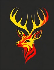deer head illustration